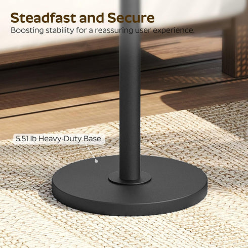 ET30BM YATINEY Round Side Table, Small Drink Table for Small Spaces, Pedestal Style Martini Table, End Table in Living