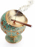 K COOL Windproof Ashtray with Lid - Metal Portable Cigarettes Ashtray for Outdoors Indoors - Hand Stamped Pattern (Jade
