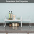 2Pack 16.5-27L Countertop Expandable Cabinet Shelf Organizer, Stackable Metal Shelves, Kitchen Organizers and Storage