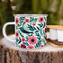 Floral Hummingbird Enamel Camping Coffee Mug, Botanical Garden Gift Cup for Women and Friends