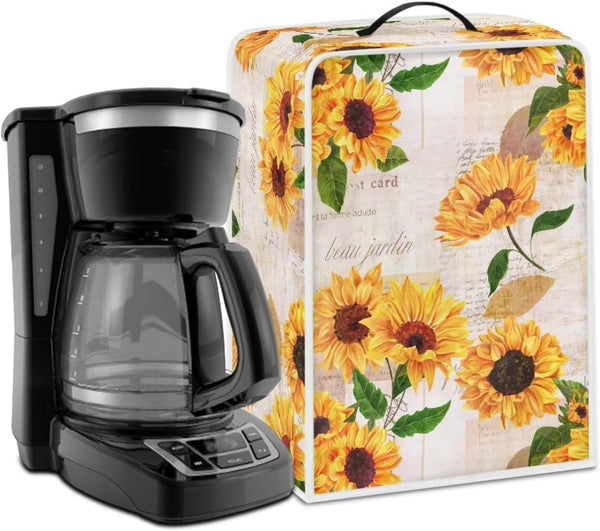 Mumeson Vintage Sunflower Coffee Maker Blender Dust Protection Cover for Decoration
