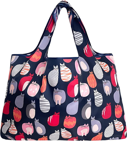allydrew Large Foldable Tote Nylon Reusable Grocery Bags