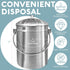EPICA Countertop Compost Bin Kitchen, 1.3 Gallon, Odorless Composting Bin with Carbon Filters, Stainless Steel Kitchen