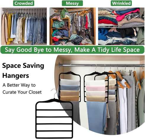 Closet Organizers and Storage - 3 Pack Space-Saving Velvet Hangers for College Dorm Room Organization
