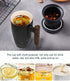 400ml/13.5oz suyika Tomotime Ceramic Tea Cup with Infuser and Lid Tea Mugs Wooden Handle Black
