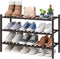 viewcare Shoe Rack for Closet, 3-Tier Bamboo Wood Shoe Racks, Stackable |