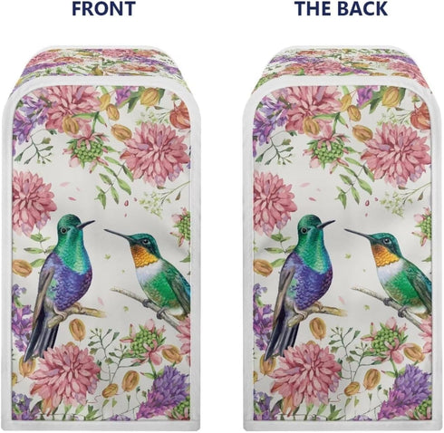 Electric Can Opener Dust Cover Anti Fingerprint Polyester Dust Proof Stain Resistant Can Opener Cover with Elastic Fabric Suitable for Various Types, Flower Hummingbirds