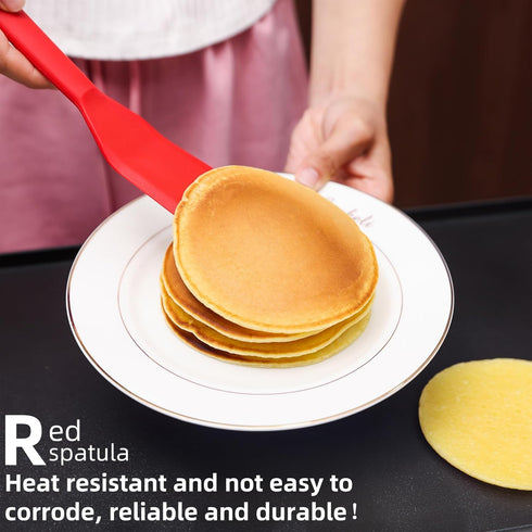 Fungyand Pancake Batter Dispenser - 4 Cups Complete Set with Muffin Rings, Spatula, Ideal Baking Tools for Pancakes