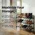 Tujurich 3-Tler Closet Shoe Rack Organlzer, Rustproof lron, Spaclous Shoe Storage Shelf for or Entryway, Fits Sneakers