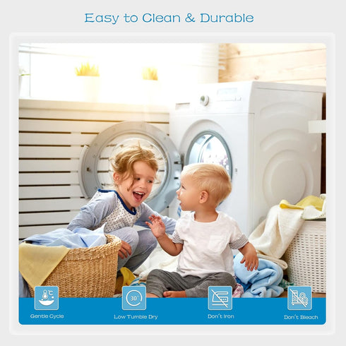 GRT 2 Pack 100% Waterproof Mattress Protector Full Size, Breathable & Noiseless Fitted Deep Pocket Cover