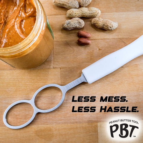 PBT - Peanut Butter Mixer, Stainless Steel Stirring Tool for Natural Peanut Butter, Dough, Yogurt, Sauces, and More