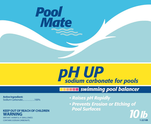 10-Pounds 100% Pool Mate Premium pH Up for Pools, Sodium Carbonate