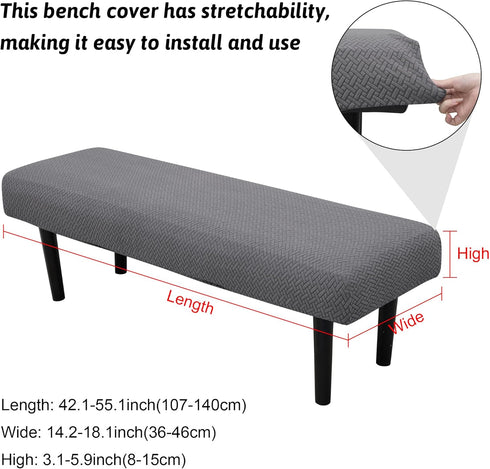Stretch Bench Covers, Bench Cushions Covers, Printed Seat Protector, Washable Slipcover, Rectangle Cover for Dining