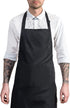Adjustable Bib Apron - Waterproof with 2 Pockets, Neck Strap, and Extra Long Tie for Cooking Kitchen