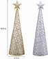 Juegoal Lighted Christmas Table Decorations with Star and 10 LED Lights, Indoor Xmas Holiday Tabletop Ornament Set