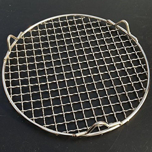 Round Cooling Rack Stainless Steel - Cross Wire Barbecue Grill Net with 3 Legs for Cooking, Baking, Steaming (13 inches)