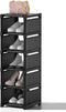 XXXAXXX 6-Tier Narrow Shoe Rack, Vertical Small Space Shoe Organizer, 9.84" Compact Slim