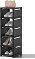 XXXAXXX 6-Tier Narrow Shoe Rack, Vertical Small Space Shoe Organizer, 9.84" Compact Slim