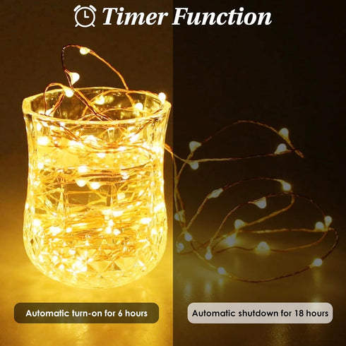4Pack 80FT 240LED 8 Fairy Lights Battery Operated with Remote & Timer | Modes Twinkle String Lights Battery Powered