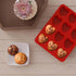 SILIVO Silicone Heart Shaped Muffin Pan (2 Pack), Nonstick Mini Molds for Baking Cupcakes, Brownies, Egg Bites