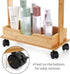 3 Lyellfe Tire Shower Caddy Stand, Bamboo Shower Floor Organizer Corner with Sliding Wheels, Bathroom Caddy Shelf Rack