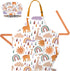 Kids Apron with Pocket & Chef Hat - Water Resistant Toddler Apron for Cooking