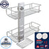 BATHBEYOND Shower Caddy Suction Cup Tier Shower Shelf - Adjustable 3 Tier Caddy with Extra Adhesive Sticker