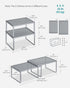 SONGMICS Spice Racks - Set of 2 Metal Cabinet Shelf Organizers, Stackable, Expandable, Silver
