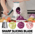 GORCI 3 Cheese Grater Cheese Shredder with Interchangeable Blades, Rotary Cheese Grater Manual Vegetable Slicer