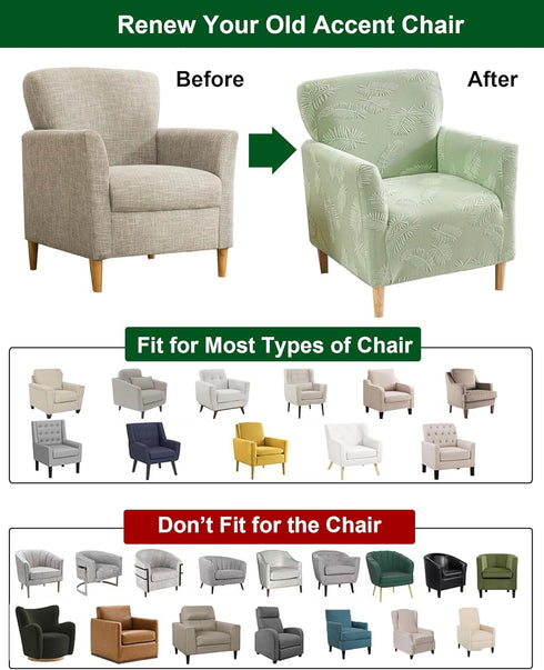 1 Sofa,B11 CRFATOP Stretch Piece Chair Covers with Arms Printed Accent Chair Cover Armchair Flower Soft Banquet