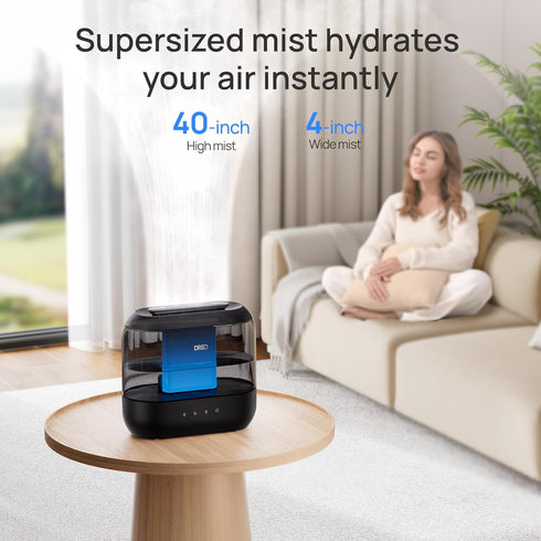 4L 36H 28 Dreo Humidifiers for Bedroom, Top Fill for Large Room, Runtime, dB Quiet Supersized Cool Mist Air Humidifier