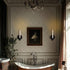 Set 2 0.82 Inch Matte Black Wall Sconce Candle Holders of for Taper Candles, Minimalist Metal Wall Mounted Candlestick