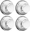 SANNO Suction Cups Replacement for Shower Caddy Soap Dish Double Hooks (Set of 4)