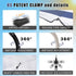 GRANDMEI Clamp,46 inches 50+ Chair Umbrella with UPF Clip on Parasol for Patio,Beach Chairs,Strollers,Wheelchairs,Golf