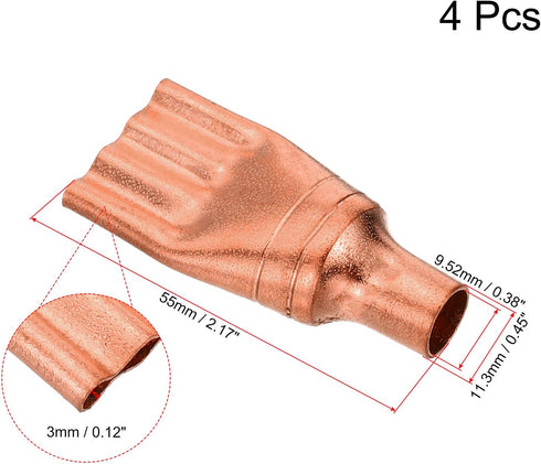 MECCANIXITY Refrigeration Capillary Tube Filters Liquid Separator 9.52mm to 3mm 4 Way Flat Copper Fitting for Air Conditioner Refrigerator HVAC Freezer Pack of 2 by MECCANIXITY