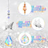 7 Hicarer Pieces Crystals Suncatcher Butterfly Prism Sun Catchers Colorful Crystal Chandelier Rainbow Pendant Christmas