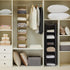 Hanging Closet Organizer, 6-Shelf Closet Hanging Storage with Side Pockets, Beige by YOUDENOVA