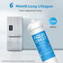 AQUA CREST Inline Carbon Water Filter for Reverse Osmosis System, NSF Certified, 2-Pack Replacement Cartridge