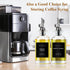 Set Olive Oil Dispenser Bottle with Bamboo Tray, GIXSEGIE Oil and Vinegar Dispenser w.Metal Pour Spout, Coffee Syrup