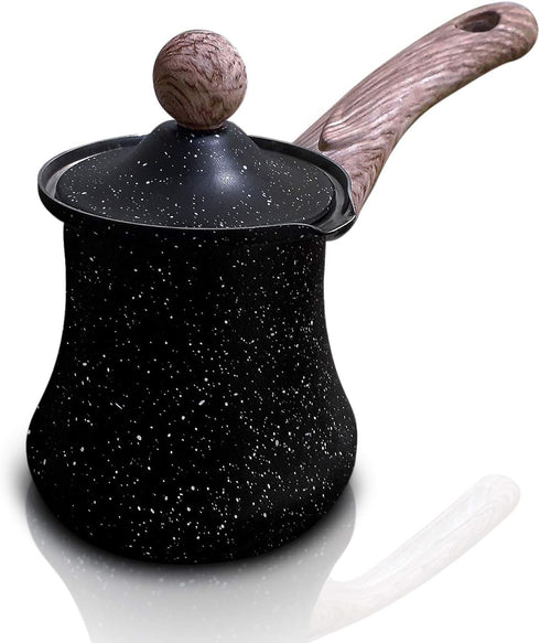 12 oz Turkish Coffee Pot, Arabic Coffee Ibrik Heavy-Duty Stainless Steel, Corrosion Resistant (350 ml)