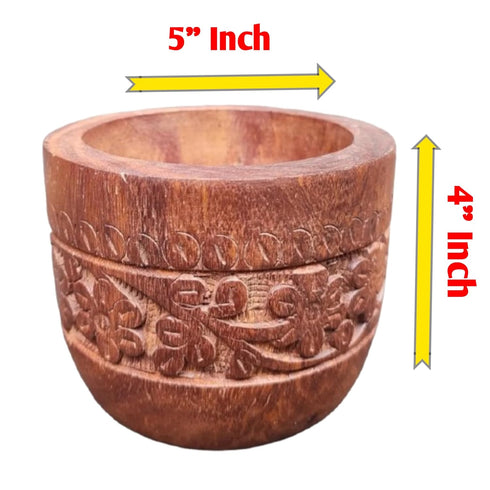 Acacia Wooden Mortar and Pestle Set, Kitchen Tool for Grinding Garlic, Mustard, Black Pepper, Herbs, and Spices