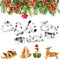 KAISHANE 3D Christmas Cookie Cutter Set - 8 Piece Holiday Biscuit Cutters - Snowman, Christmas Tree, Reindeer, Sled
