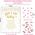 Don't Say Baby Shower Clothespin Game for Girl, Includes 8x11 Standing Sign, 60 Mini Pink Clothes Pins and Pacifiers