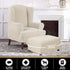 PrinceDeco Stretch Ottoman Cover Slipcovers Rectangle for Living Room Foot Stool Stretch Covers to Fit Ottoman Foot
