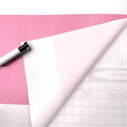 LovingWay 14.7 feet Wallpaper Roll - Two-Tone Drawer Liner, Self-Adhesive Corner Shelving Paper - Pink White Stripes