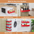 Magnetic Spice Rack for Refrigerator, Kitchen Organizer and Storage Shelf, Red, 4 Pack