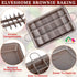 Non Stick Brownie Pan with Dividers, 18 Pre-slice Carbon Steel Bakeware Tray for Baking Cake, Muffin