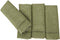 Grelucgo Set of 4 Handcrafted Dinner Napkins, Solid Sage Green, Double-Hemstitched, Square 18 x 18 Inch