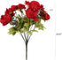 Duovlo Artificial Silk Peony Bouquets (Spring Red, Wedding Home Decoration, Pack of 1)
