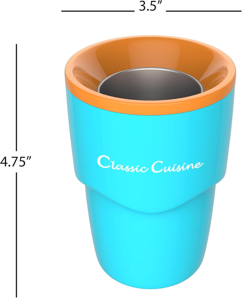 Frozen Slushy Maker Machine - Single Serving Treat Cup for Homemade Slushies, Milkshakes, Smoothies, Sorbets